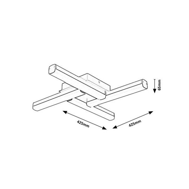 Rabalux Kupatilska rasveta Evan LED 18W mat crno (2168) - 2168