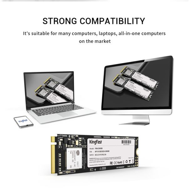 KINGFAST SSD M.2 NVMe 256GB F8N, up to 2100/1700Mbs KF1313DCS25BY-256 - 28313