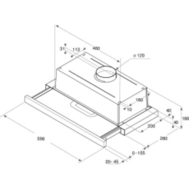 INDESIT Ugradni aspiratori H 461 IX.1/1 - 21851