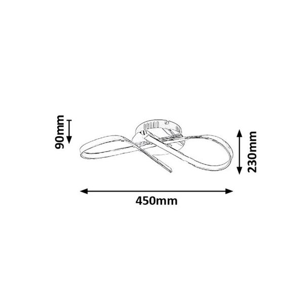 Rabalux Plafonjera Aniela LED 20W hrom (2187) - 2187-1