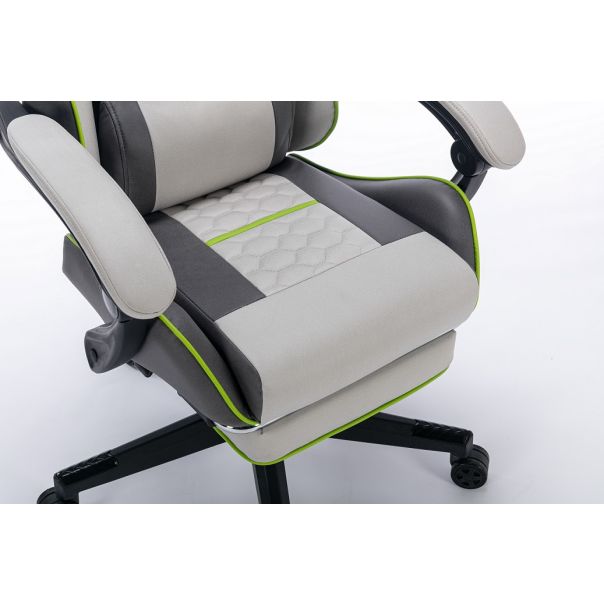 ePlayGame Gejmerska stolica HC-4095 FABRIC-LGS, svetlo siva - HC-4095 FABRIC-LGS