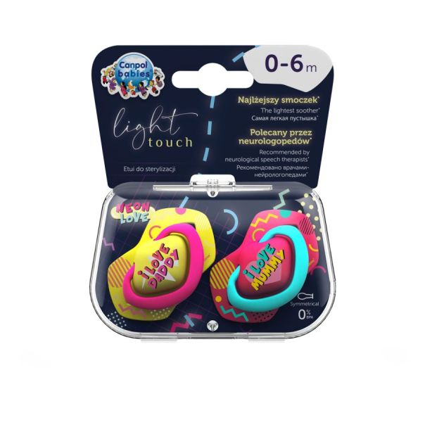 CANPOL  Varalica silikonska Neon Love 2/1 - pink - 22-652_pin