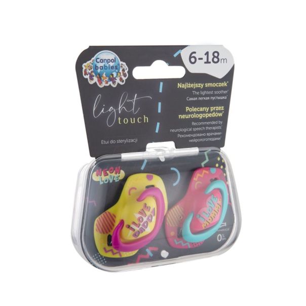 CANPOL  Varalica silikonska Neon Love 2/1 - pink - 22-653_pin