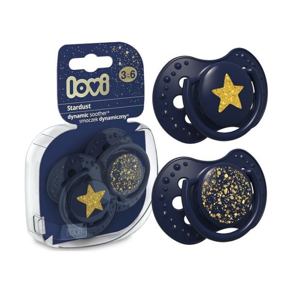 LOVI Varalica silicone dynamic 3-6m - Stardust Blue 2 komada - 22-893_blue