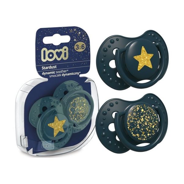 LOVI Varalica silicone dynamic 3-6m - Stardust Green 2 komada - 22-893_green