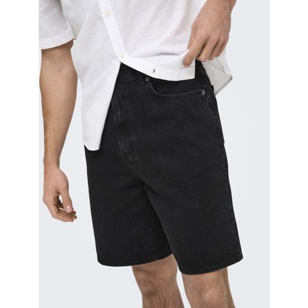 ONLY & SONS Muški crni šorts fade - EP3081934