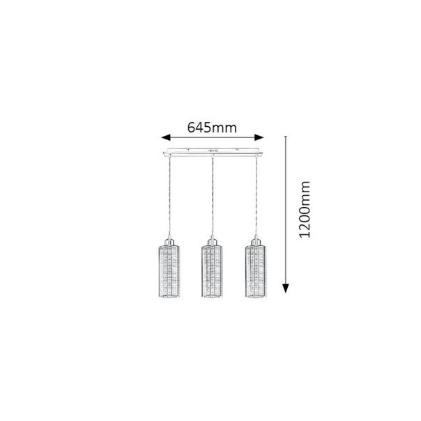 RABALUX Visilica Vera hrom, E27 40W - 2203