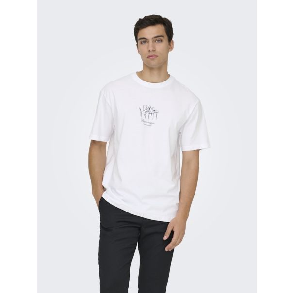 ONLY & SONS Muška bela majica fred - EP3082246