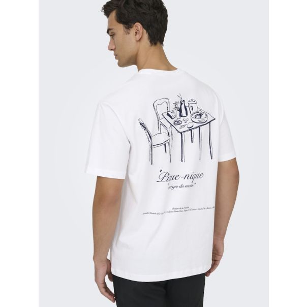 ONLY & SONS Muška bela majica fred - EP3082246
