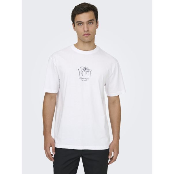 ONLY & SONS Muška bela majica fred - EP3082246