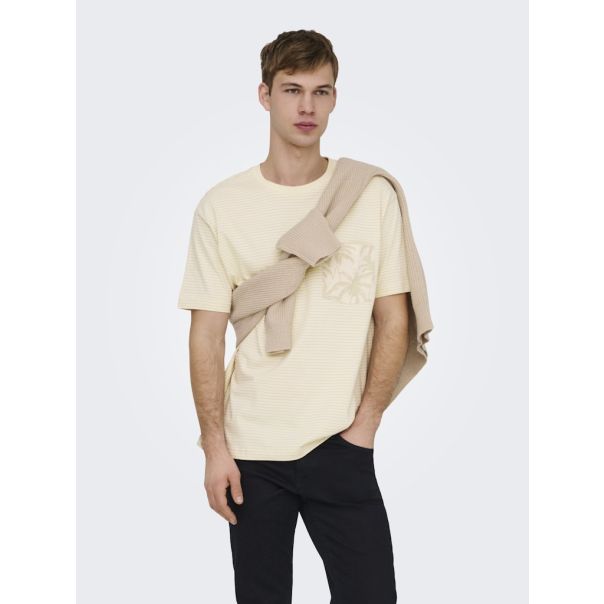 ONLY & SONS Muška bež majica fred - EP3082264