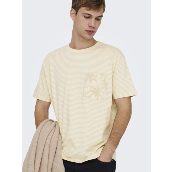 ONLY & SONS Muška bež majica fred - EP3082264