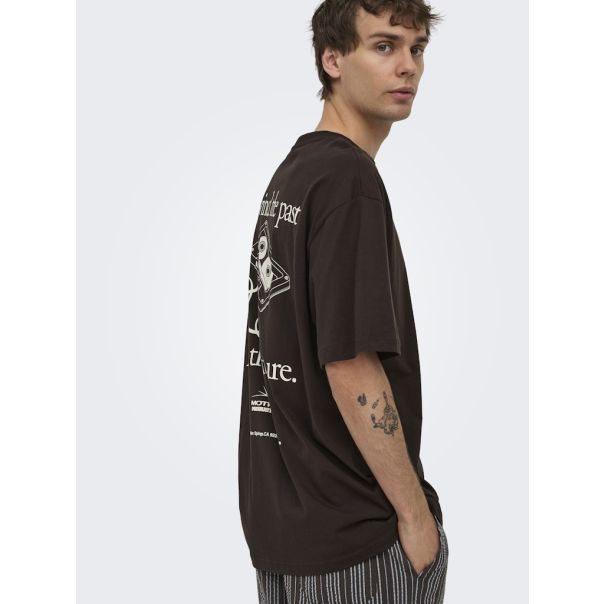 ONLY & SONS Muška braon majica vibes - EP3082282