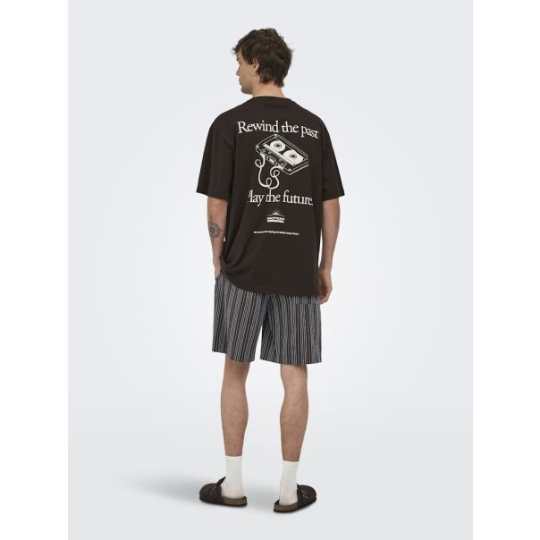 ONLY & SONS Muška braon majica vibes - EP3082282