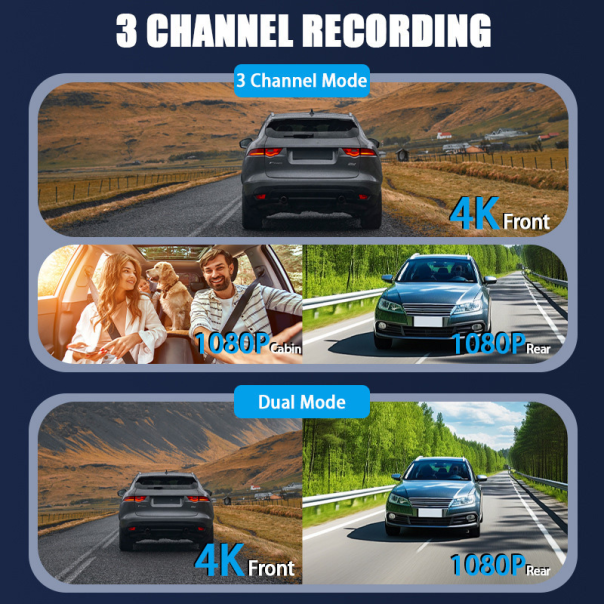 Kamera za Auto DashCam Pro WDR BlackBox JWD 4K crna - EP2843025