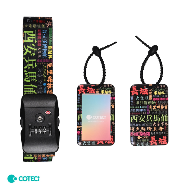 Sigurnosna traka za kofer sa sifrom Coteci Text Landmarks - EP2848838