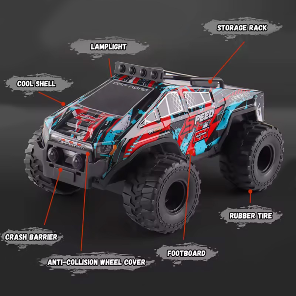 RC off road auto na daljinsko upravljanje JWD C078 2.4Gh crno crveni - EP3127761