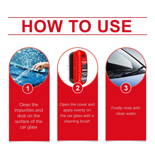 Set za čišćenje auto stakala JWD crveni - EP2848814