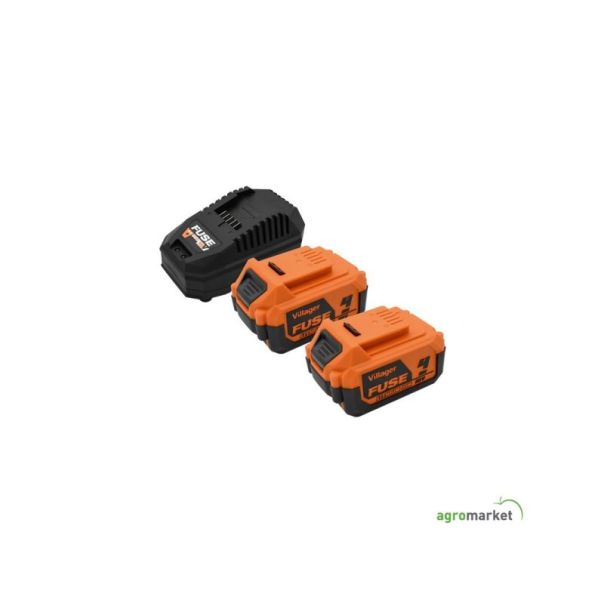 VILLAGER Set baterija 2 x 4.0Ah + punjač 4,5A 18V Fuse - EP2975153