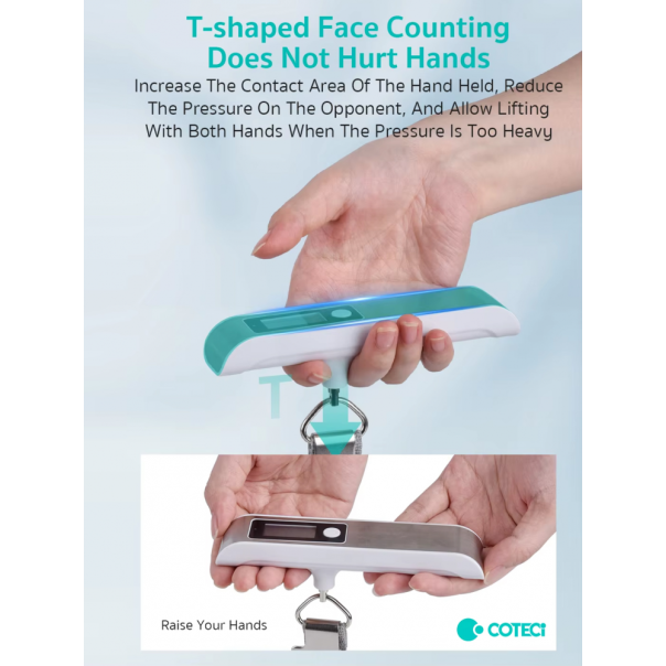 Digitalna vaga rucna za merenje prtljaga Coteci TR-010 crna - EP2851314