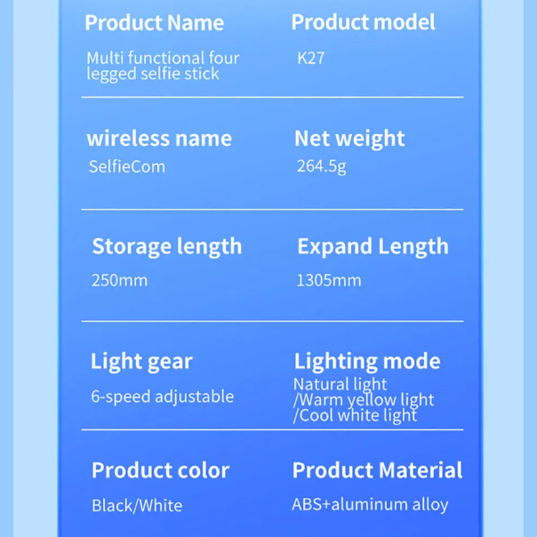 Selfie stick K27 + tripod crni - EP2851024