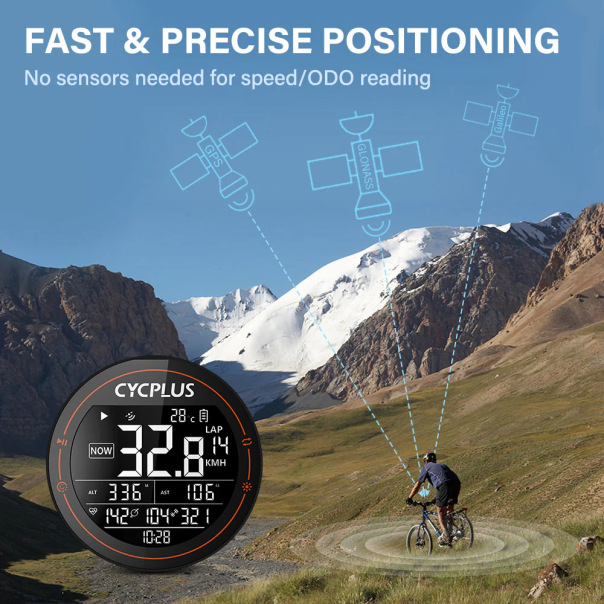 CYCPLUS M2 GPS kompjuter za biciklu crni - EP2844751