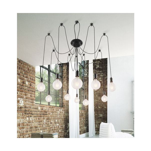 Rabalux Visilica Caspar E27 10x MAX 60W mat crno (2224) - 2224-1