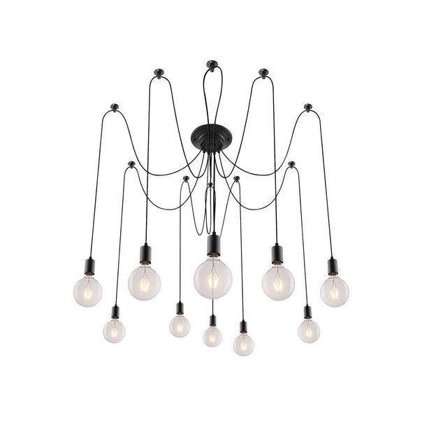 Rabalux Visilica Caspar E27 10x MAX 60W mat crno (2224) - 2224-1