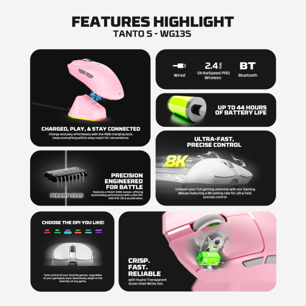 Miš Wireless Gaming Fantech WG13S Tanto S Space Edition - 222633