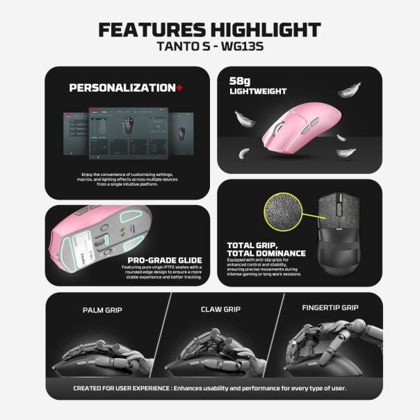 Miš Wireless Gaming Fantech WG13S Tanto S Space Edition - 222633