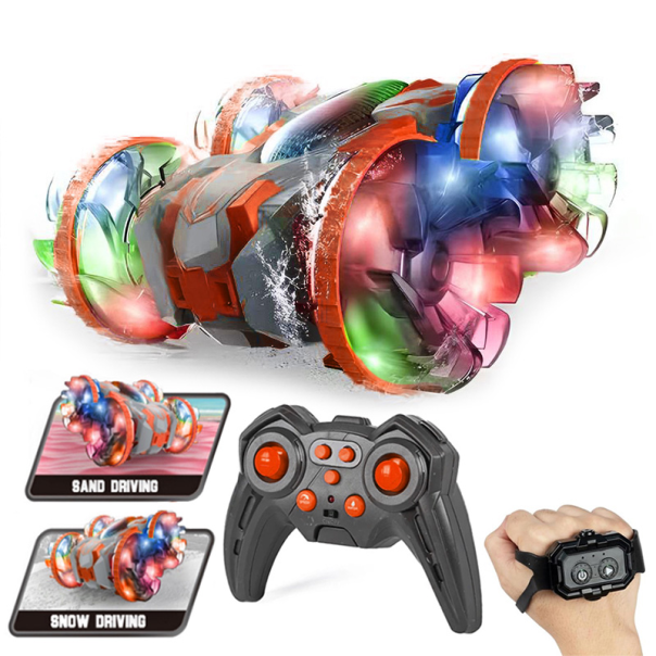 RC amfibijsko vozilo na daljinsko upravljanje JWD C086 2.4Gh 6 kanala RGB narandžasto - EP3127764