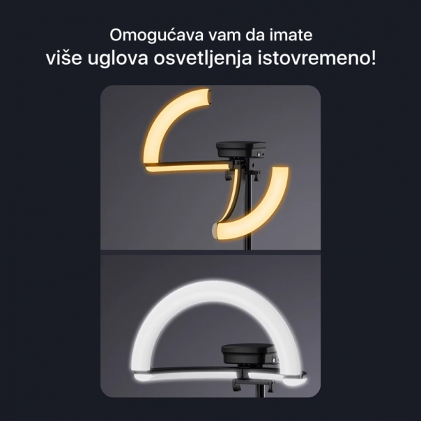 LED ring lampa multifinkcionalna sa postoljem crna - EP2850769