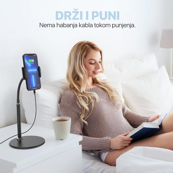 Desktop držač za mobilni telefon fleksibilni crni - EP2845534