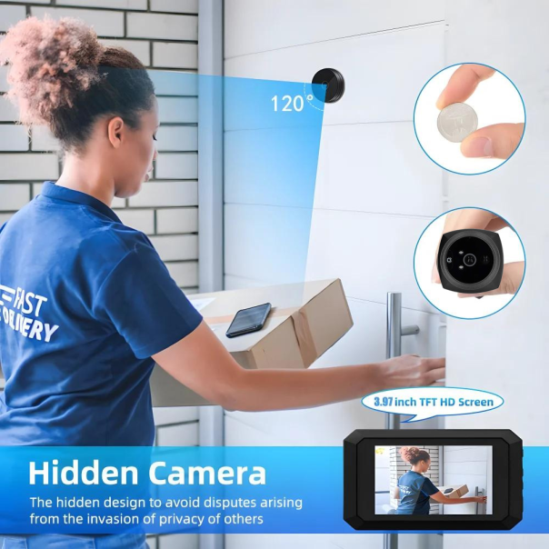 Video pametno zvono JWD Cat Eye za vrata ugradno Wireless - EP2837387