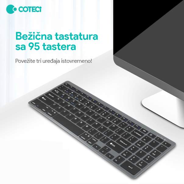 Tastatura Coteci 84007 siva - 224456