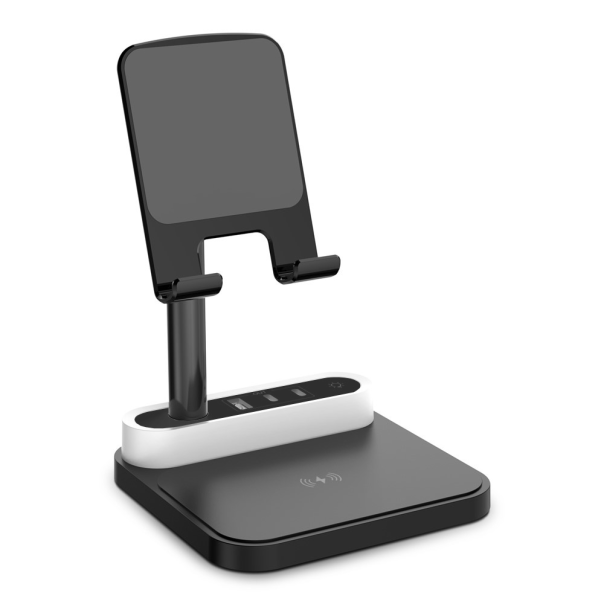 Desktop držač za mobilni telefon HT531 sa wireless punjacem i LED svetlom crni - EP2847872