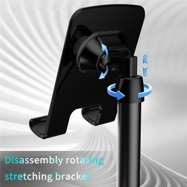 Desktop držač za mobilni telefon HT531 sa wireless punjacem i LED svetlom crni - EP2847872