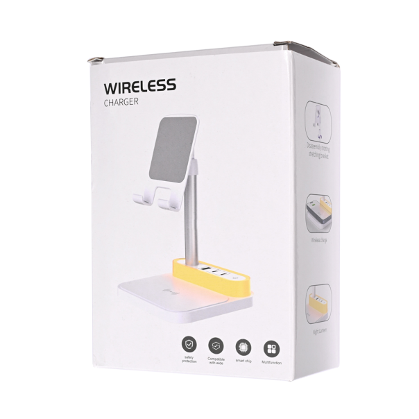 Desktop držač za mobilni telefon HT531 sa wireless punjacem i LED svetlom crni - EP2847872
