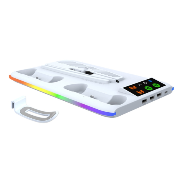 HA8008 EL RGB multifunkcionalni punjač i cooler za PS5 konzolu beli - 224732