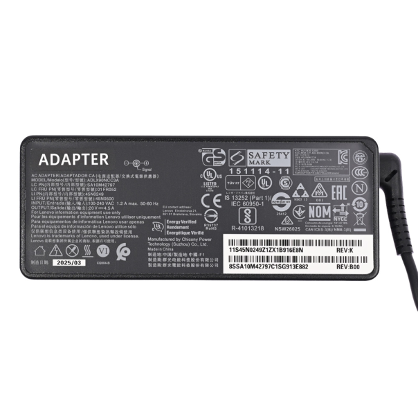 Punjač za laptop Lenovo 20V 4.5A (4.0*1.7) ugao 90 HQ JC - 224814
