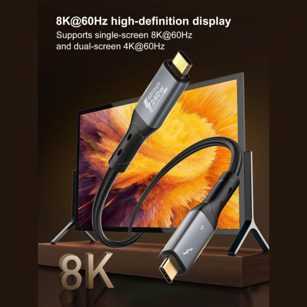 Data kabl LDNIO TC11c, USB 4.0, PD3.1, 240W, 40Gbps, 8K 60Hz PD na Type C crni 1m - 224824