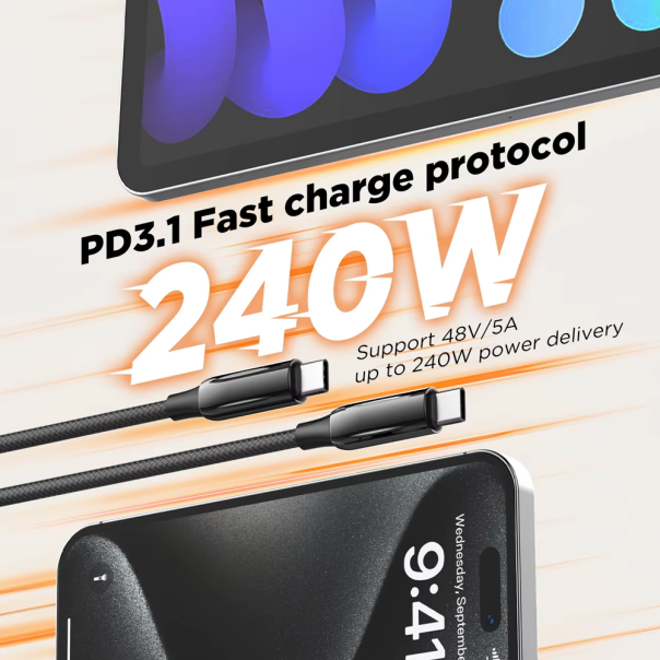 Data kabl LDNIO LC922c -240W Type C na Type C crni 1m - 224825