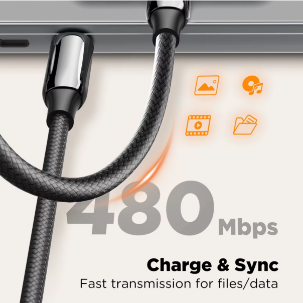 Data kabl LDNIO LC922c -240W Type C na Type C crni 1m - 224825