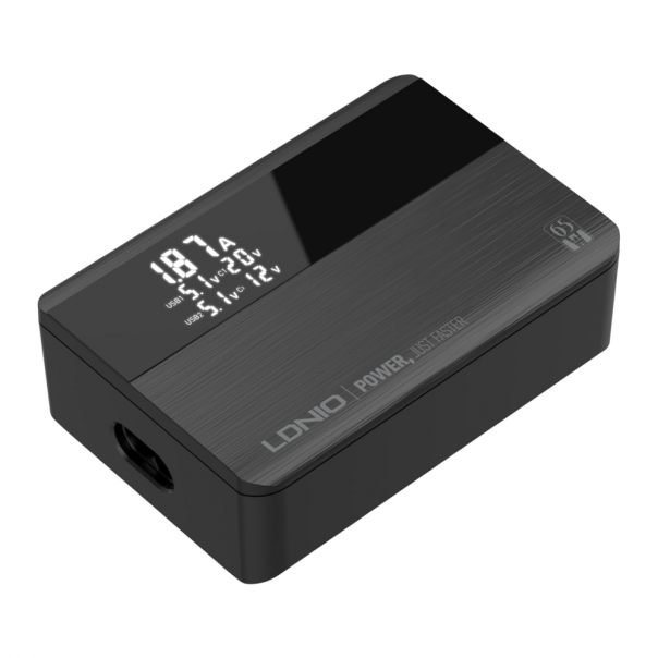 Kućni punjač LDNIO A4808Q, QC4+, PD3.0, LED 70W crni - 224827