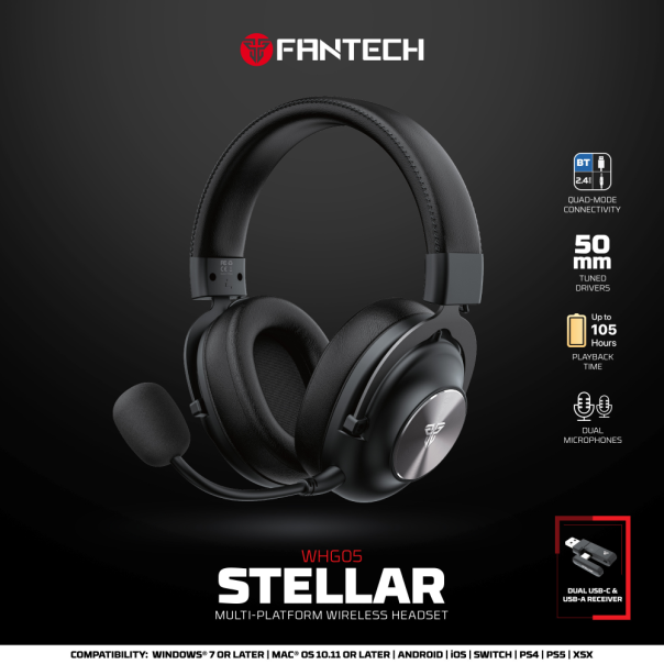 Bluetooth slušalice Fantech Stellar WHG05 crne - 224837
