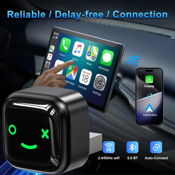 Carplay Wireless Adapter za auto M12 JWD LED - 224841-1