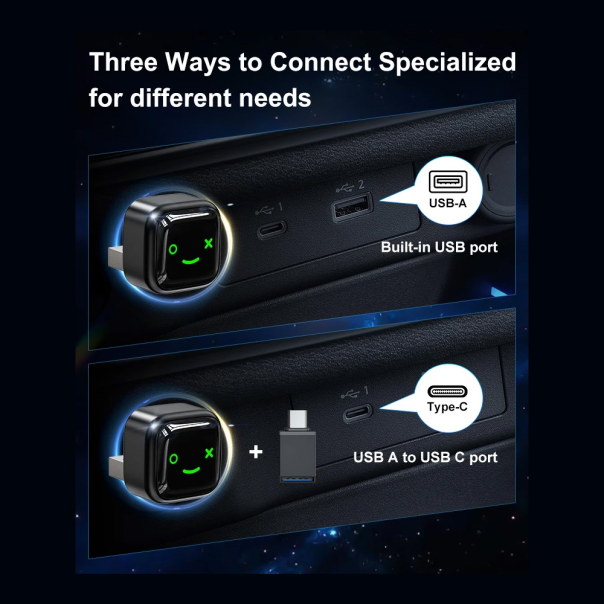 Carplay Wireless Adapter za auto M12 JWD LED - 224841-1