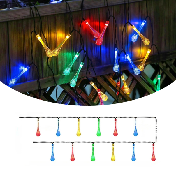 Dekoracija sijalice kapljice u boji solarne 5m - EP2851202