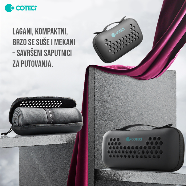 Peskir Coteci Quick Dry 40x80cm sivi - EP2839027