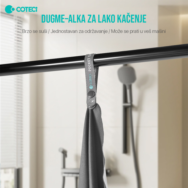 Peskir Coteci Quick Dry 40x80cm sivi - EP2839027
